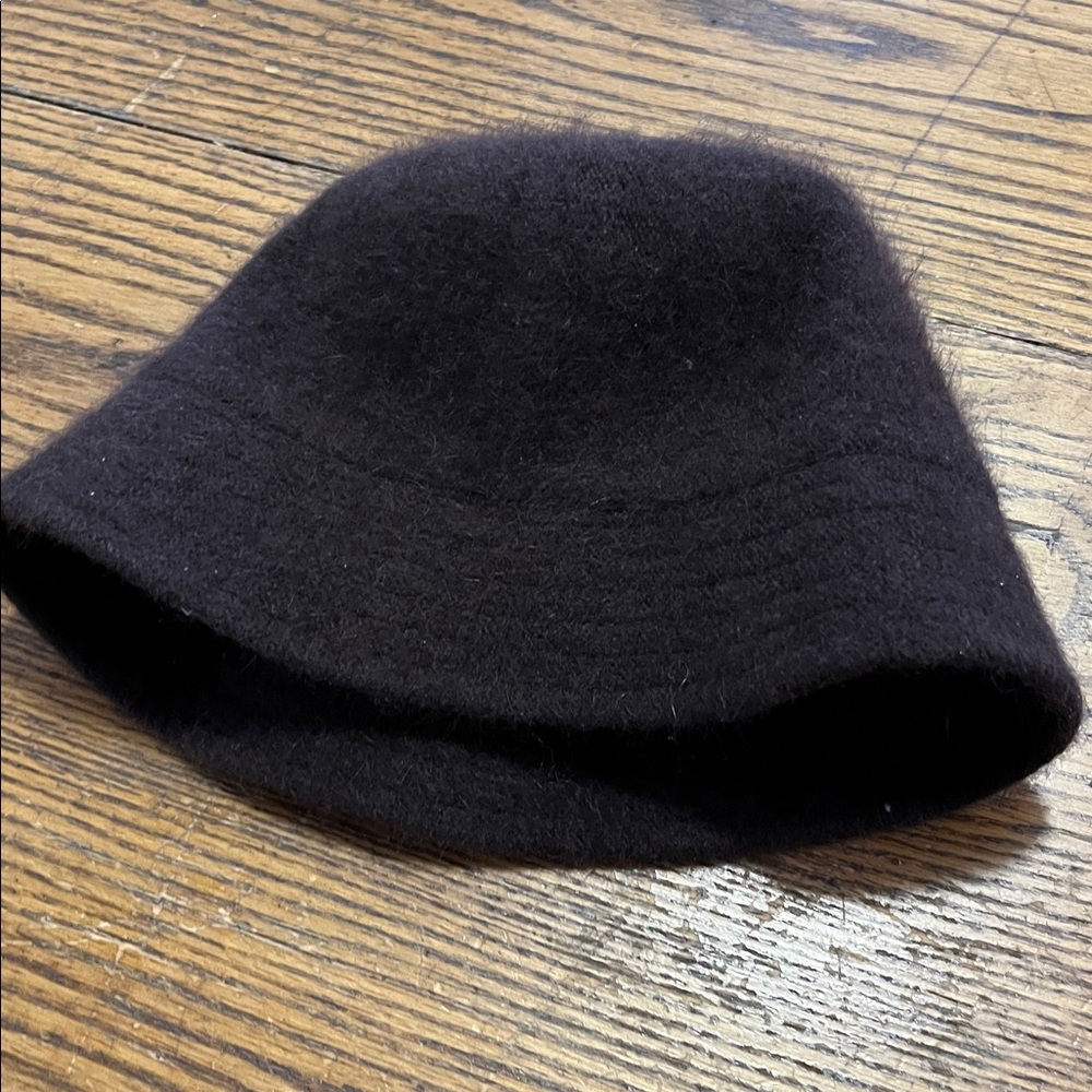 Vintage brown Classic angora  Wool Hat